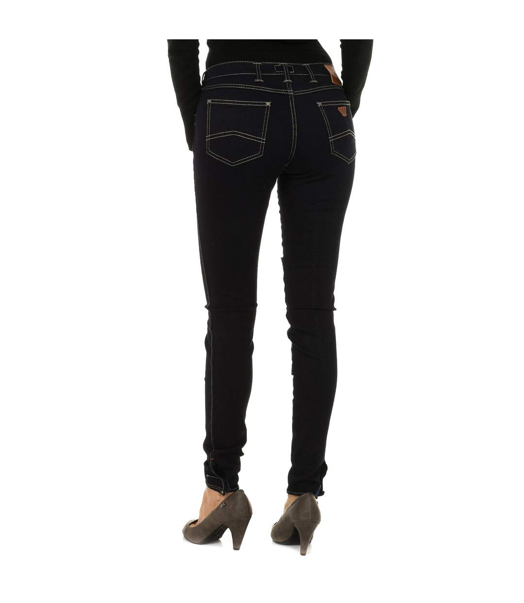 Women's long stretch denim pants 6Y5916-5D3TZ-3