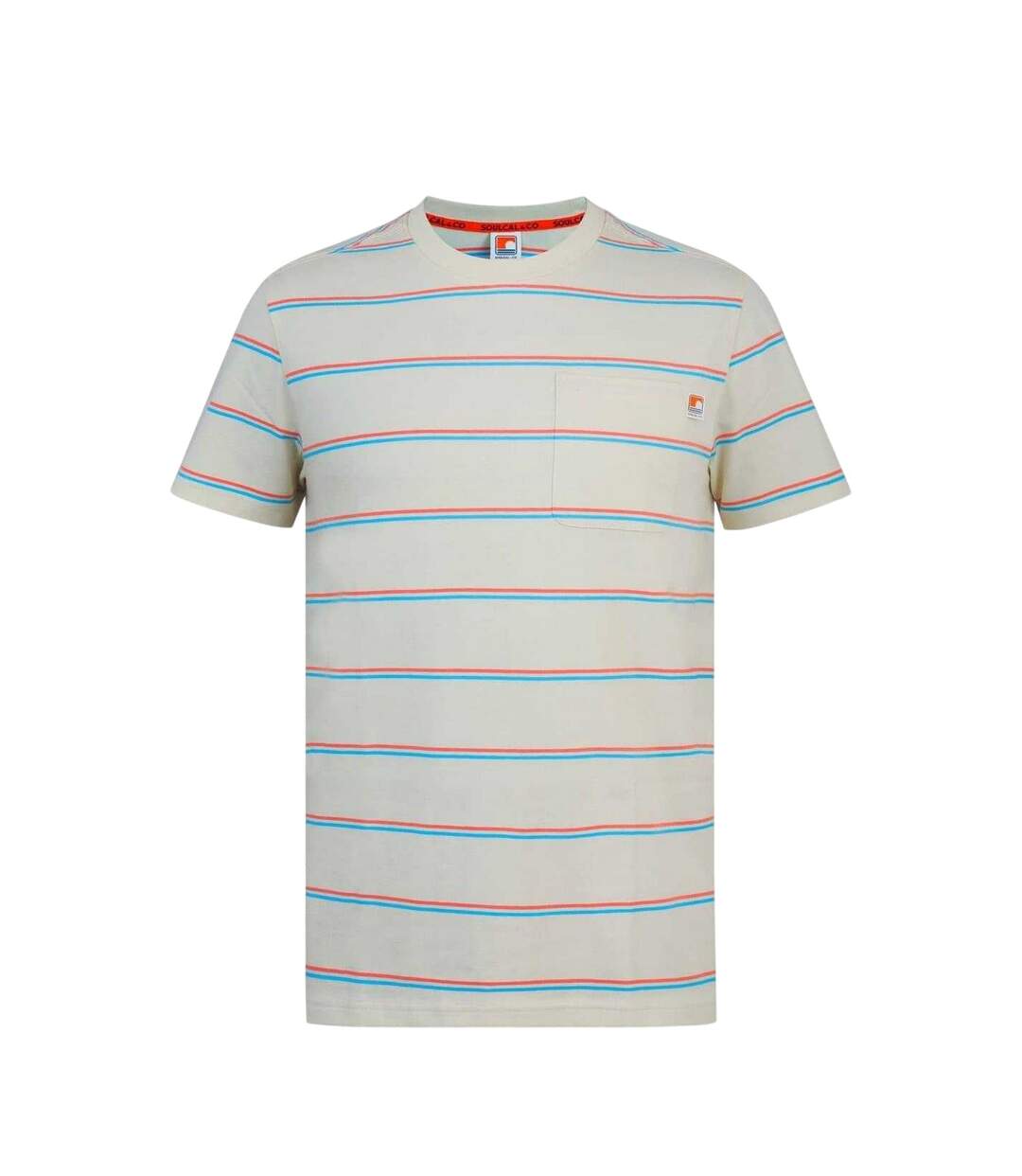 T-shirt Motif/style À Rayures Homme Écru SoulCal-1