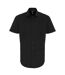 Premier Mens Stretch Fit Poplin Short Sleeve Shirt (Silver) - UTRW6589