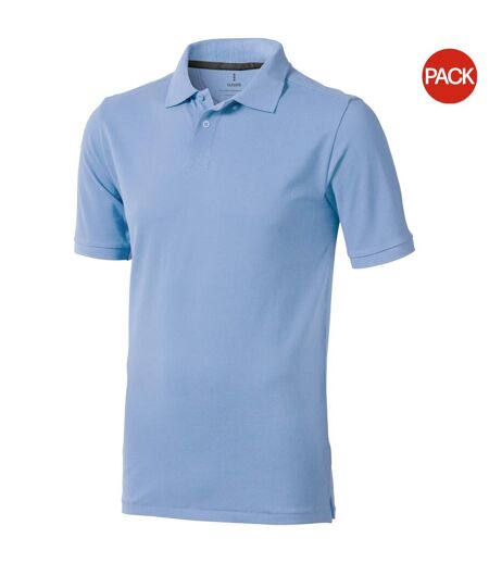 Lot de 2  polos manches courtes calgary homme bleu clair Elevate