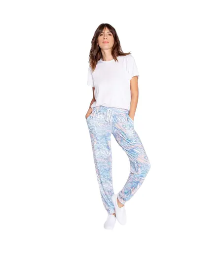 Womens/ladies Salvage Tie Dye Relaxed Fit Jogging Bottoms Multicoloured PJ Salvage
