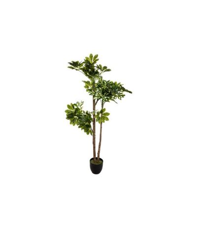 Plante Artificielle Schefflera 135cm Vert & Noir