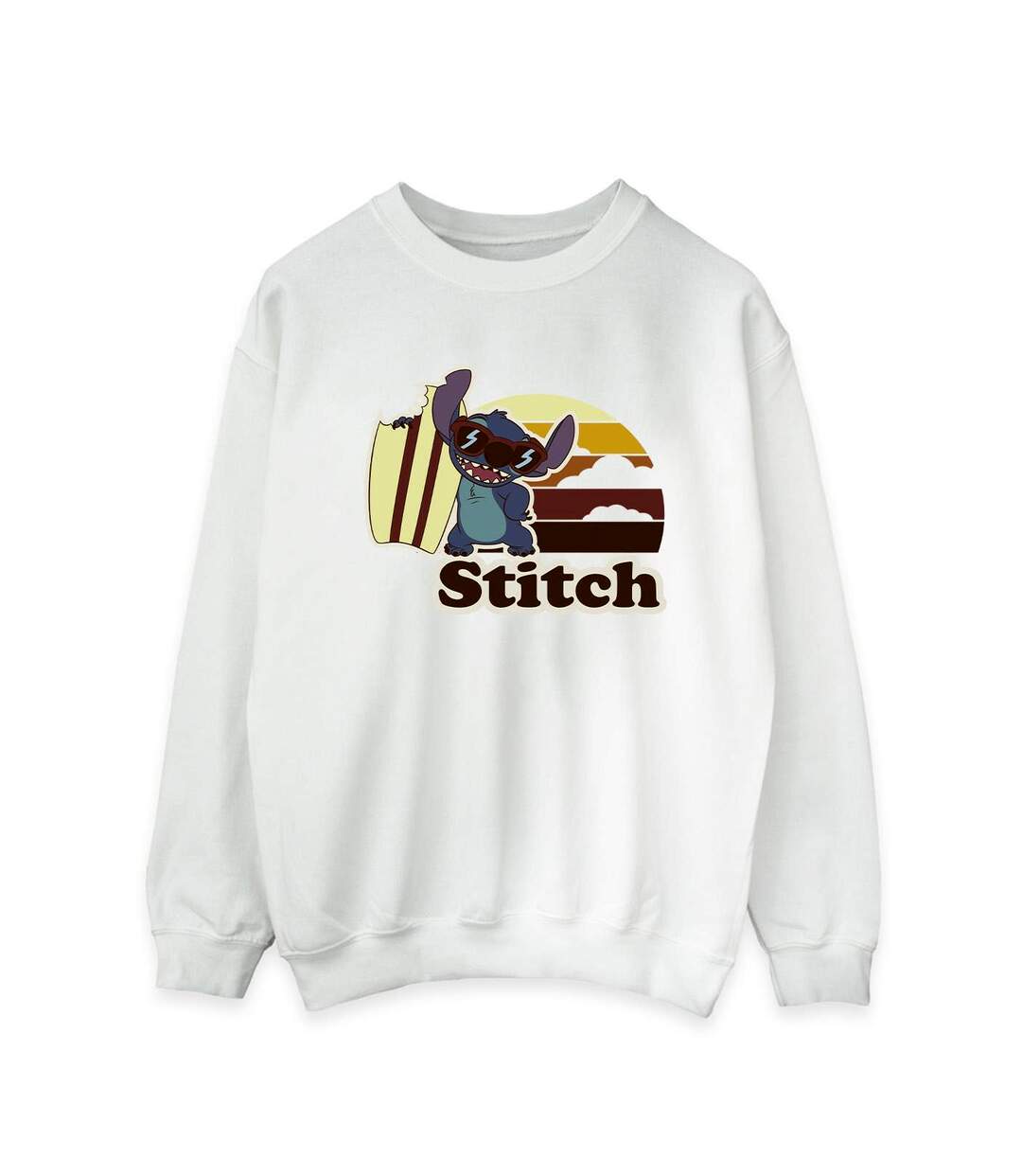 Disney - Sweat LILO AND STITCH BITTEN SURFBOARD - Femme (Blanc) - UTBI22508-1