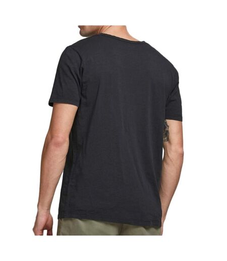 T-shirt noir homme jack & jones split neck - 3xl