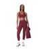 Womens/ladies Ultimate Studio Rounded V Neck Yoga Sports Bra Garnet Red Sweaty Betty-1