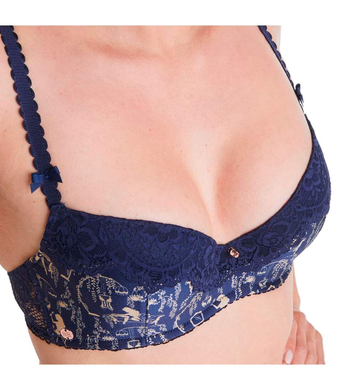 Soutien-gorge ampliforme bleu marine Haute Couture-4