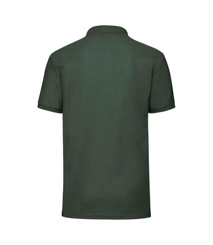 Mens 65/35 polo shirt bottle green Fruit of the Loom