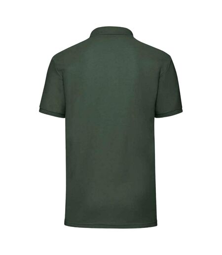 Mens 65/35 polo shirt bottle green Fruit of the Loom