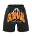 Mens Fleece Graphic Print Sweat Shorts Washed Grey GodMade-1