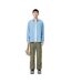 Mens Regular Long-sleeved Shirt Pastel Cornflour Blue Lacoste-1