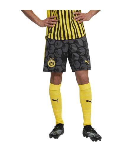 Short De Foot Motif/style Puma 2025/26 Adulte Noir Jaune Borussia Dortmund