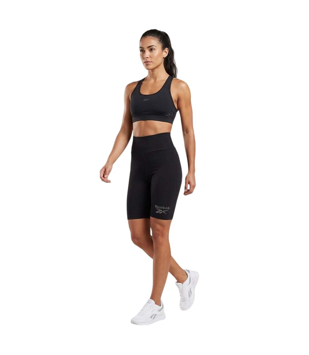 Legging Motif/style Scintillant Femme Noir Reebok-4