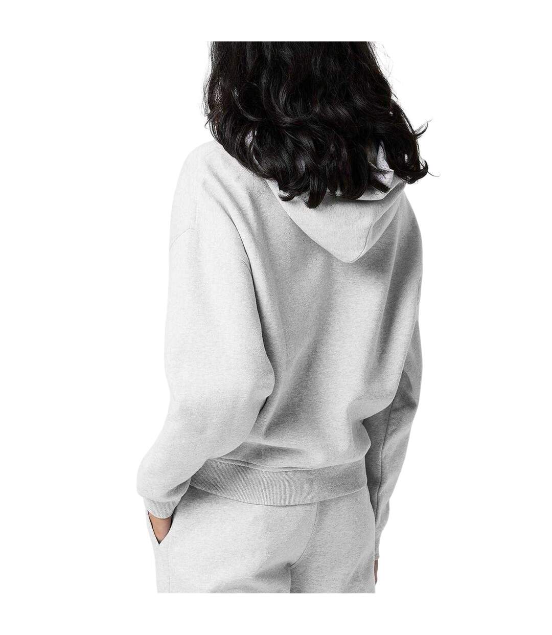 Sweat À Capuche Motif/style Logo Est Femme Gris Chiné Chiné Everlast-3
