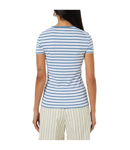 T-shirt Motif/style À Rayures Femme Blanc Azur Ralph Lauren