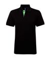 Asquith & Fox Mens Classic Fit Contrast Polo Shirt (Navy/ Red)