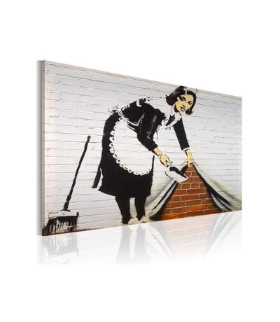 Paris Prix - Tableau Imprimé femme De Ménage - Banksy 40x60cm