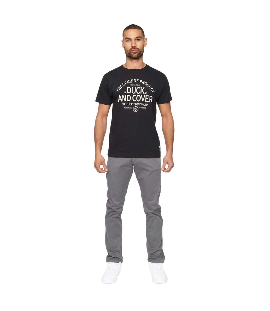 Chino moretor homme gris foncé Duck and Cover-3