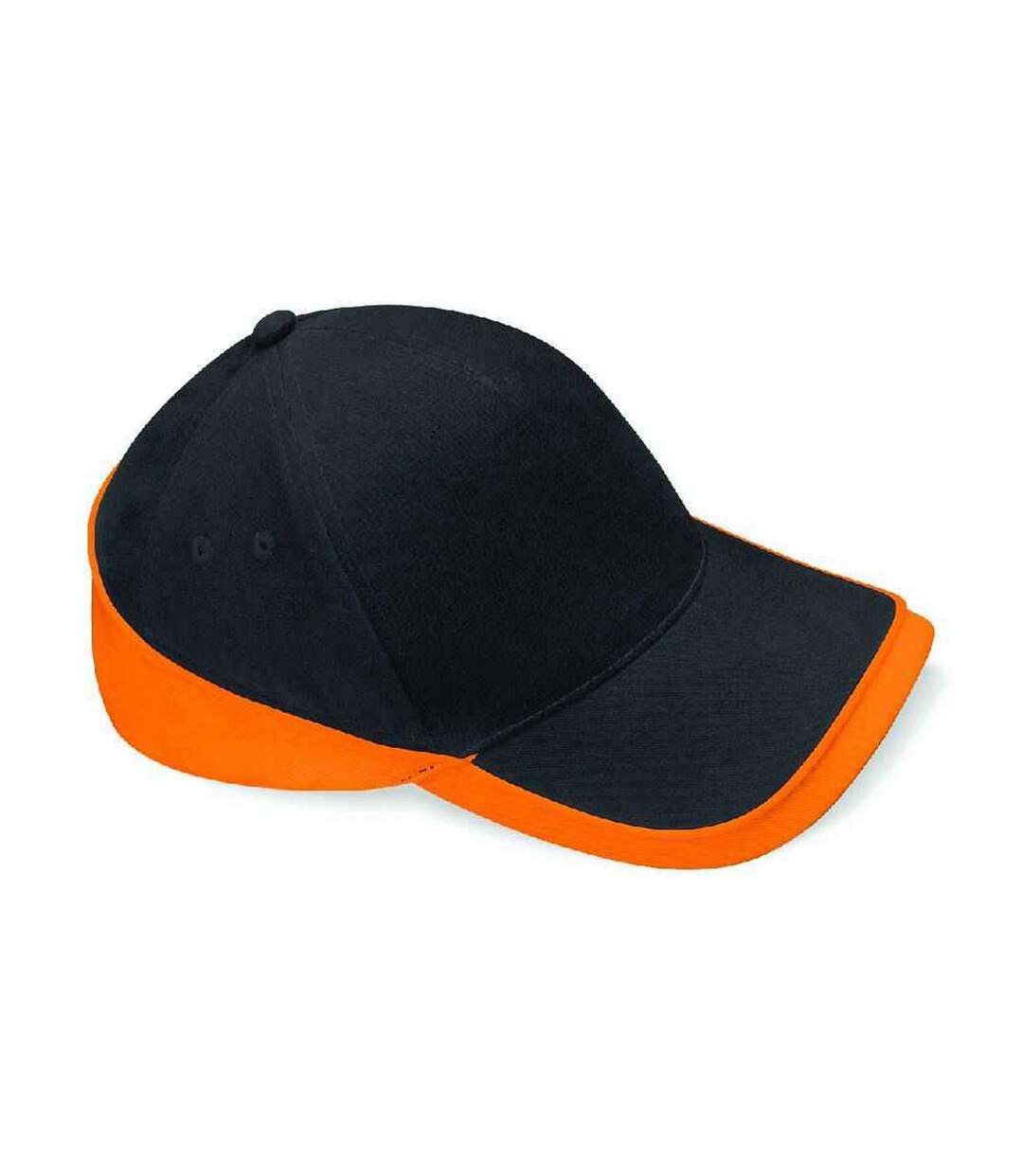 Casquette Teamwear Competition Noir Orange Beechfield-1