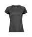 T-shirt Femme Noir Chiné Tee Jays-1