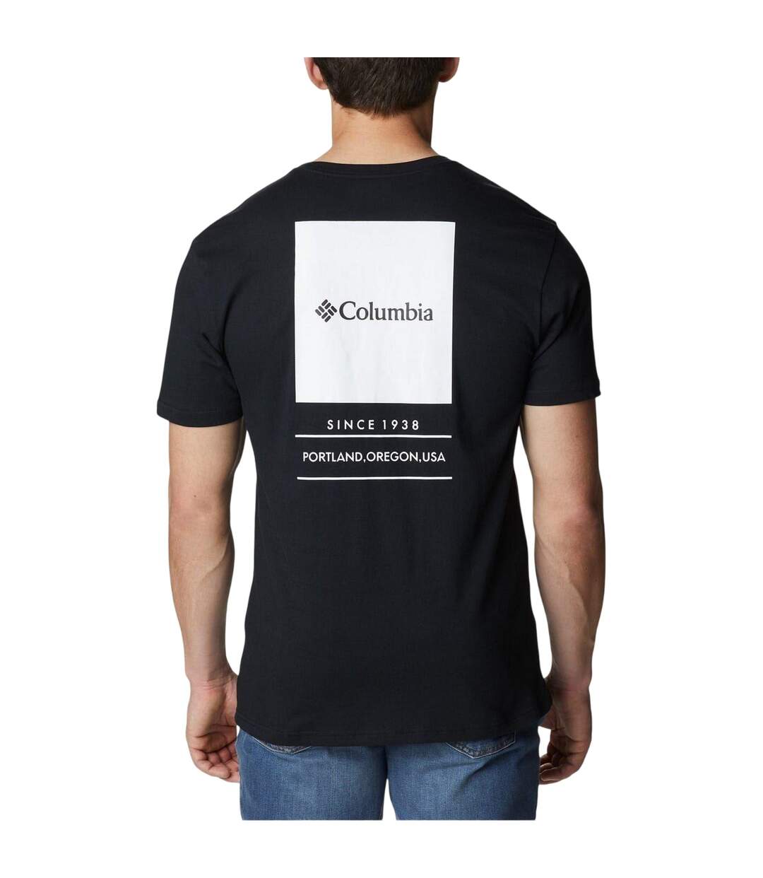 T-shirt Motif/style Imprimé Graphique Barton Homme Noir Columbia-2