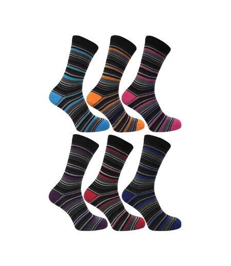 Mens 12 Pairs Cotton Rich Formal Dress Coloured Socks