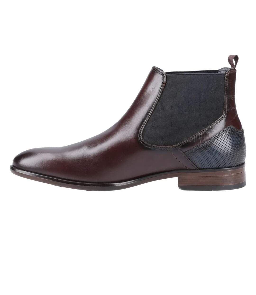 Bottes chelsea en cuir frank pour hommes châtaigne POD-3