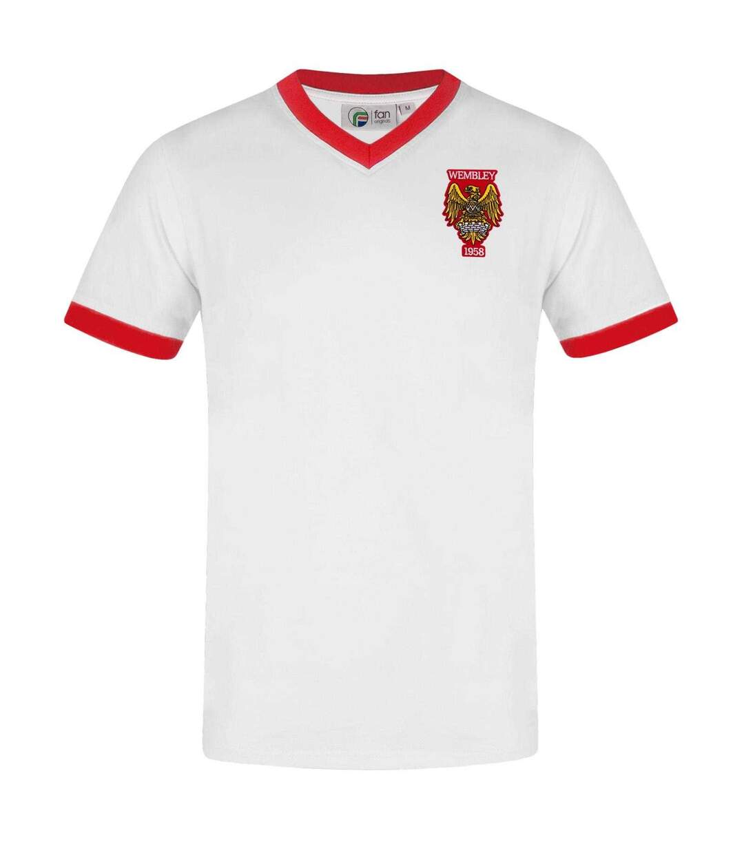 Mens United Wembley 1958 Crest T-shirt White Fan Originals-2
