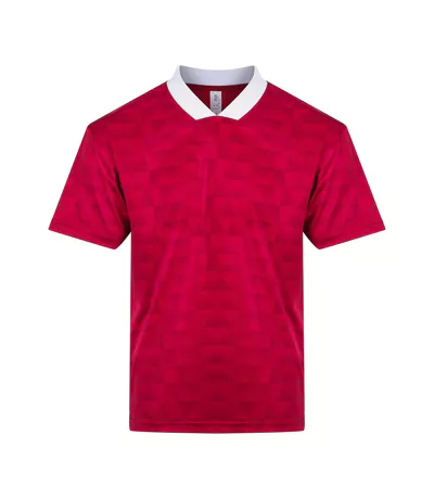 Mens Retro Sports Jersey Red White Just Cool