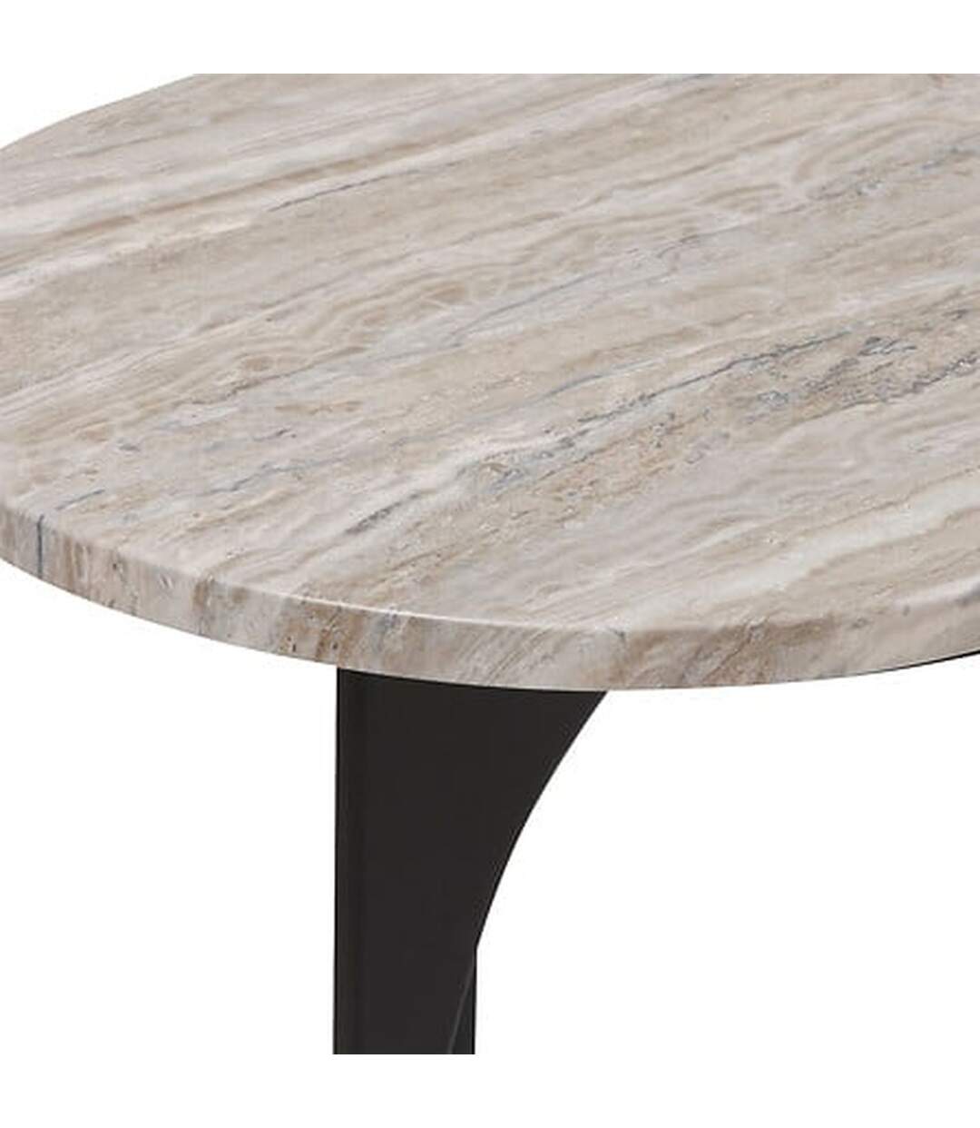 Console design effet marbre TUSCO - Noir-3