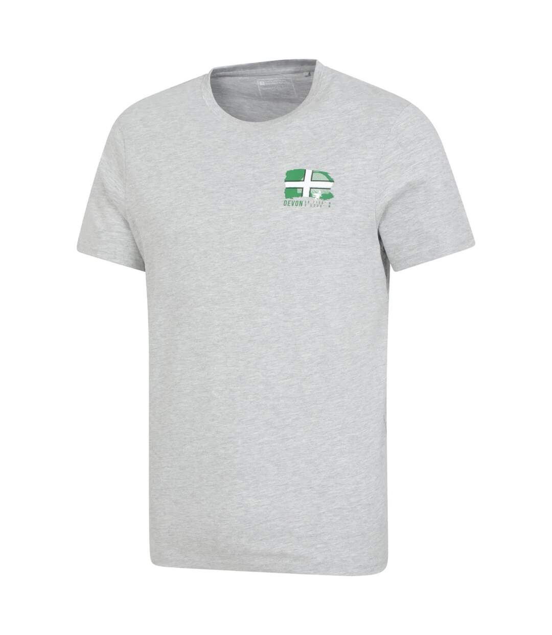Mens Devon Flag Short-sleeved T-shirt Grey Mountain Warehouse-3