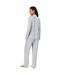 Ensemble De Pyjama Long Motif/style Passepoil Contrasté Femme Gris DKNY-3