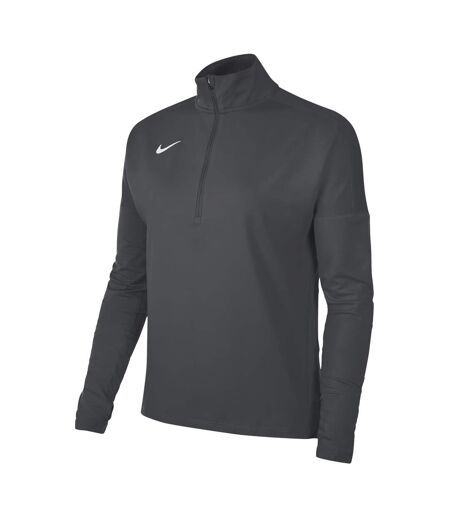 Womens/ladies Funnel Neck Regular Long-sleeved Top Anthracite Nike