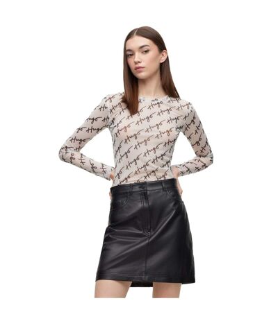 T-shirt Diralina_4 Femme Blanc Gris Hugo