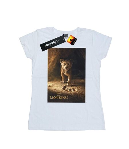 Disney - T-shirt THE LION KING MOVIE SIMBA POSTER - Femme (Blanc) - UTBI25099