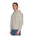 Unisex Adult Combed Cotton Oversized Full Zip Hoodie Stone Casual Classics-3
