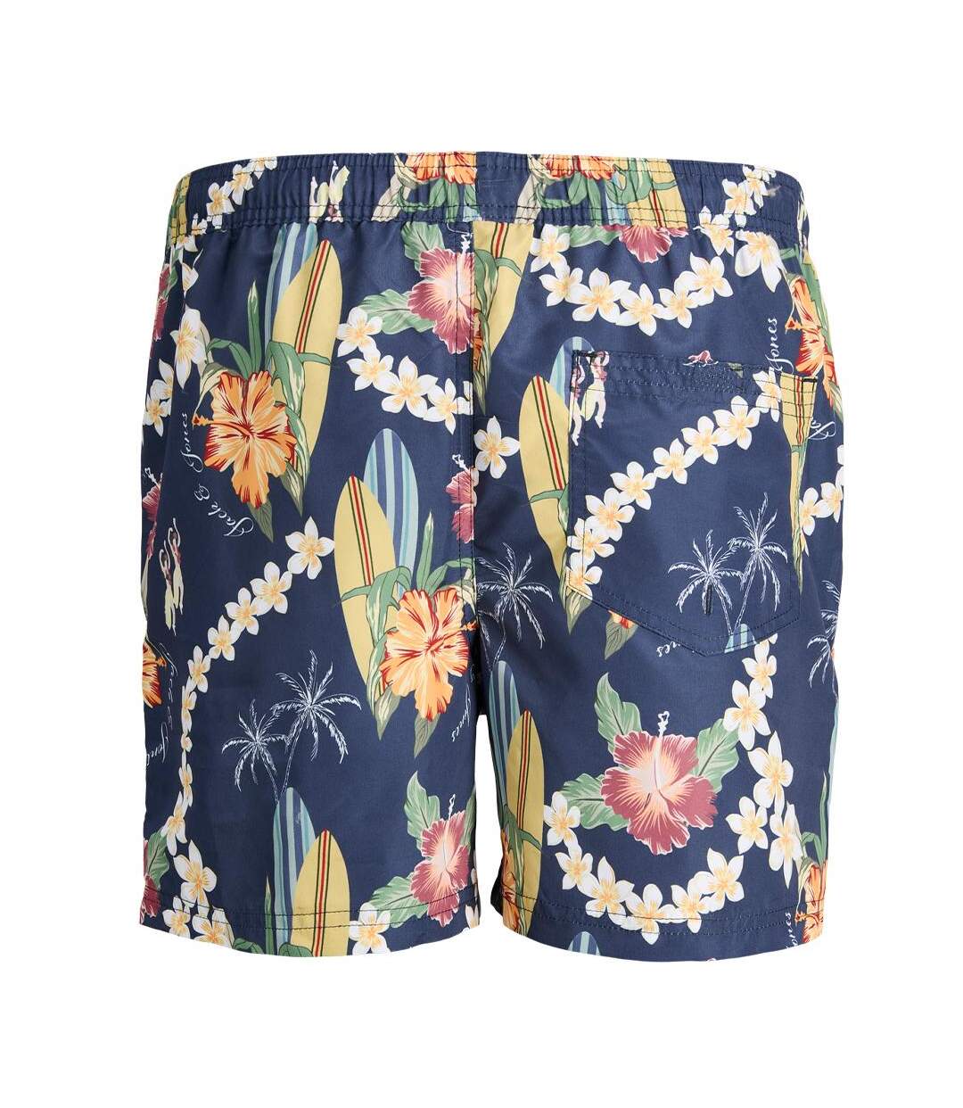 Short de bain marine homme jack & jones fleurs-2