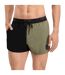 Mens Colour Block Swim Shorts Black Khaki Puma-1