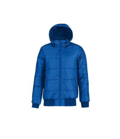 B&c Mens Superhood Padded Bomber Jacket Royal Blue Neon Orange B&C Superhood