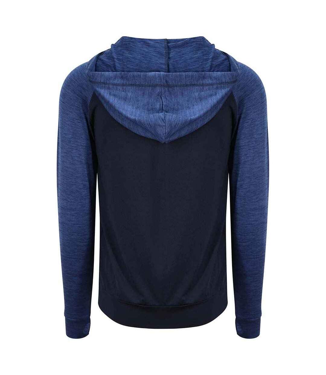 Just Cool Mens Contrast Zoodie Navy Navy Melange AWDis-2