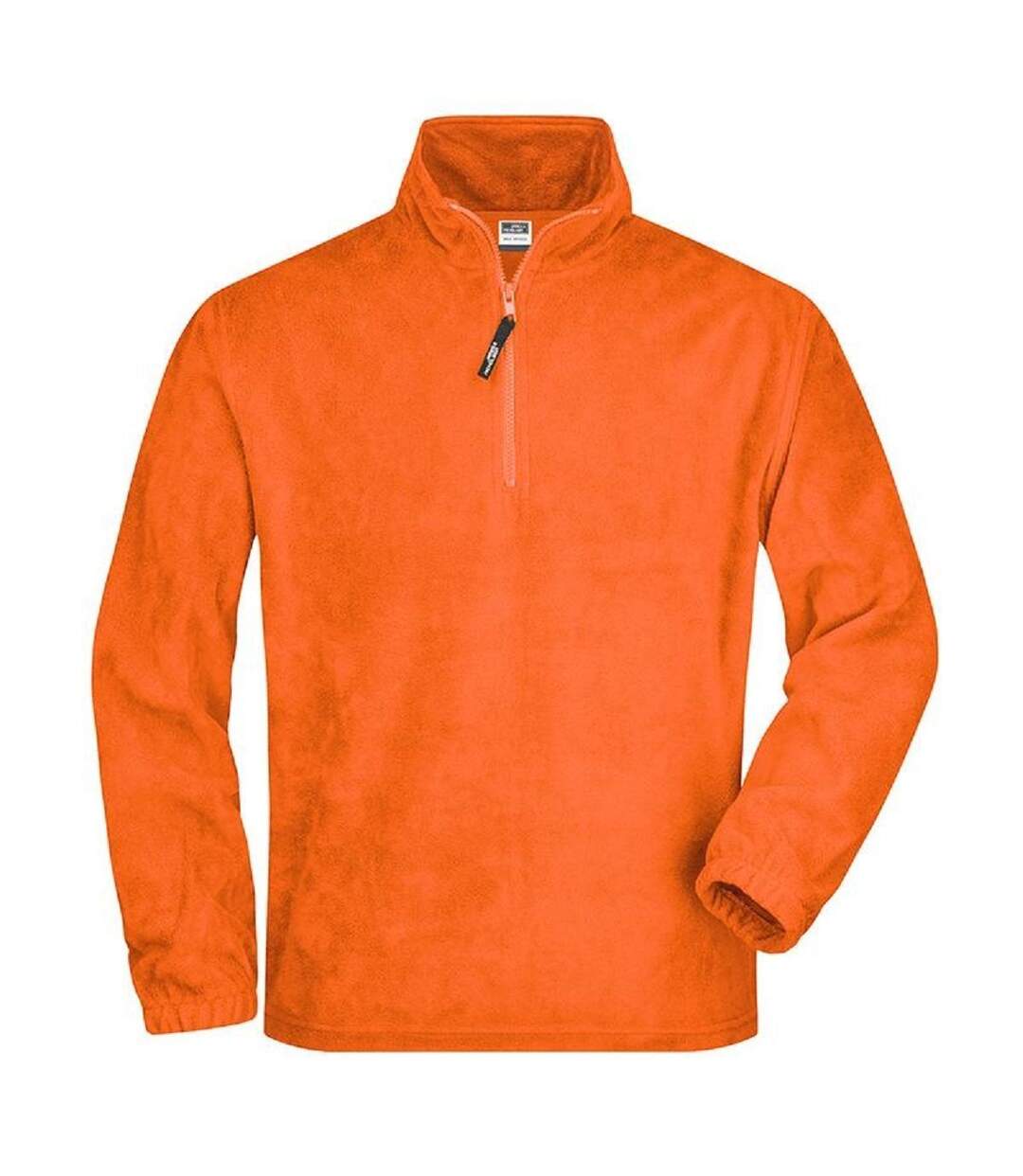 Sweat polaire col zippé homme - JN043 - orange-1