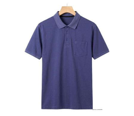 CHALLENGER REMY2 : Polo en jersey de coton bleu outremer fluide et confortable