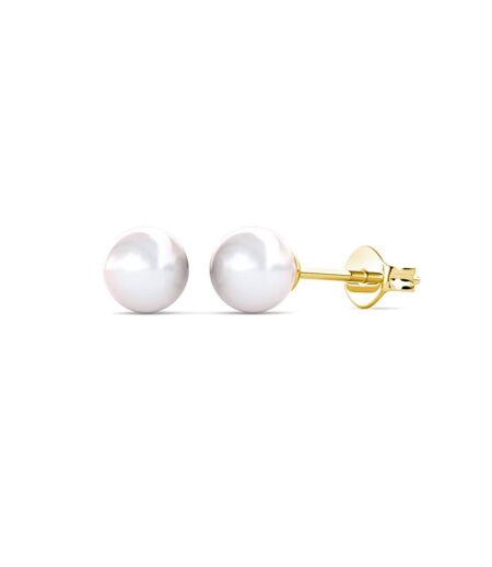 Boucles d'oreilles Full Moon Pearl, Perle d’imitation