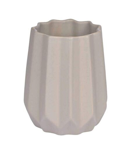 Vase Déco en Céramique Origami 15cm Taupe