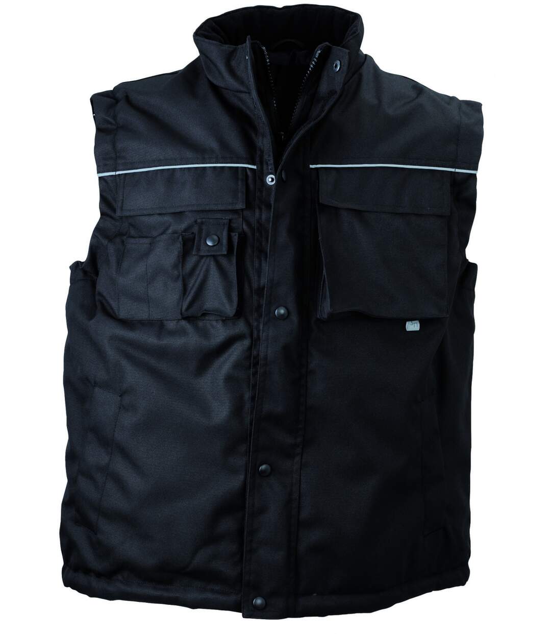 Gilet de travail rembourré coupe-vent anti-tâches - JN813 - noir