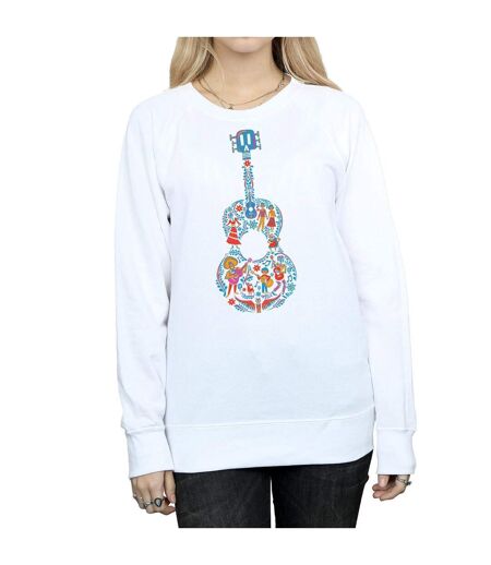 Disney Sweat-shirt à motif de guitare Coco Femmes/Dames (Blanc) - UTBI3540