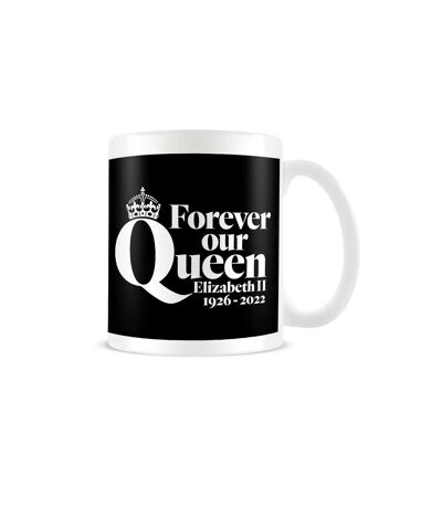 Queen Elizabeth II - Mug FOREVER OUR QUEEN (Noir / Blanc) (Taille unique) - UTPM4774
