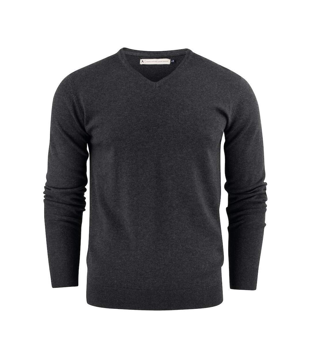 James Harvest Mens Ashland V Neck Sweatshirt (Anthracite Melange)