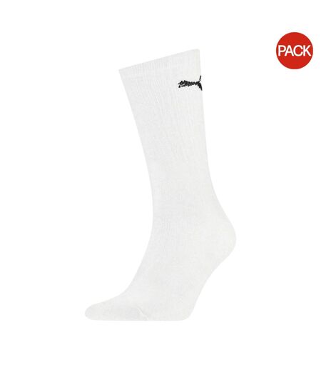 Pack of 3  Unisex adult crew sports socks  white Puma