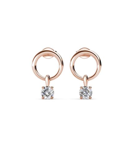 Boucles d'oreilles Octavia - Or Rosé et Cristal