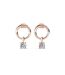 Boucles d'oreilles Octavia - Or Rosé et Cristal